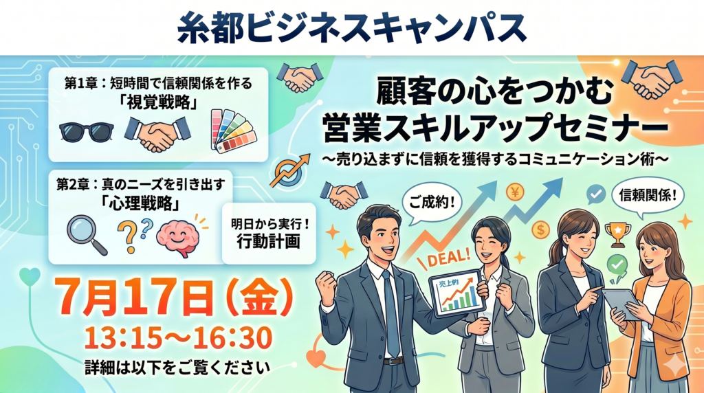 セミナー】「営業スキルアップセミナー」受講者を募集します！ – 前橋